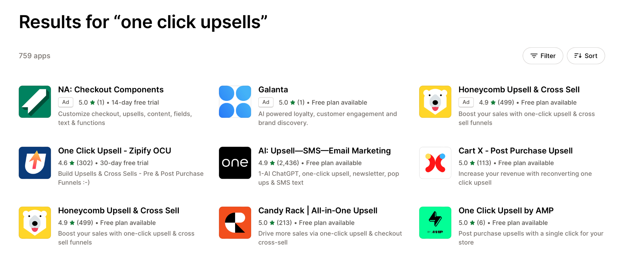Es gibt verschiedene Apps für die Erstellung von Upsells. 